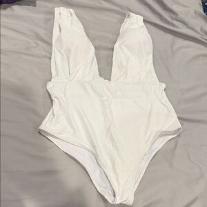 Kids White One Piece Swimsuit